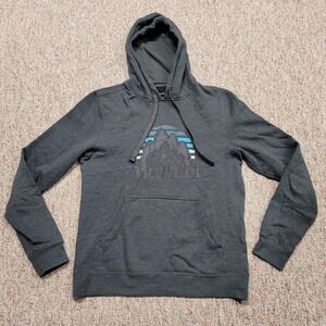 Marmot Sweatshirt Men Small Grey Hoodie Pullover Outdoors Camping Hiking Fishing